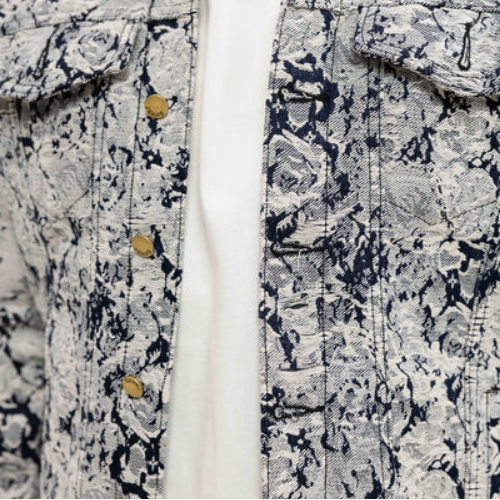 Denim Jacket floreale