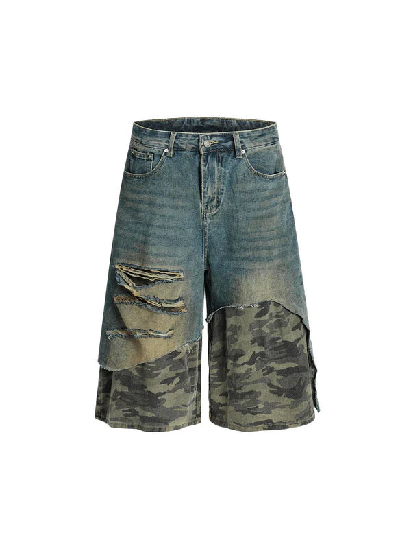 Jorts Camo Distressed