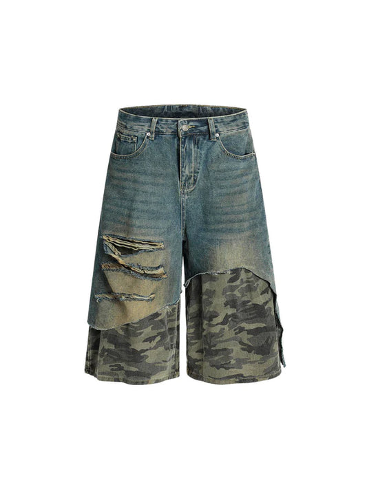 Jorts Camo Distressed