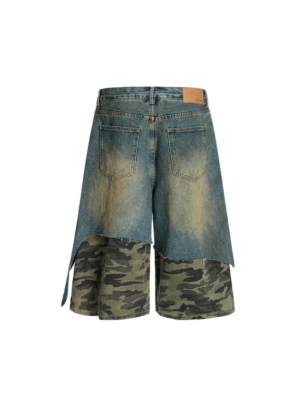 Jorts Camo Distressed