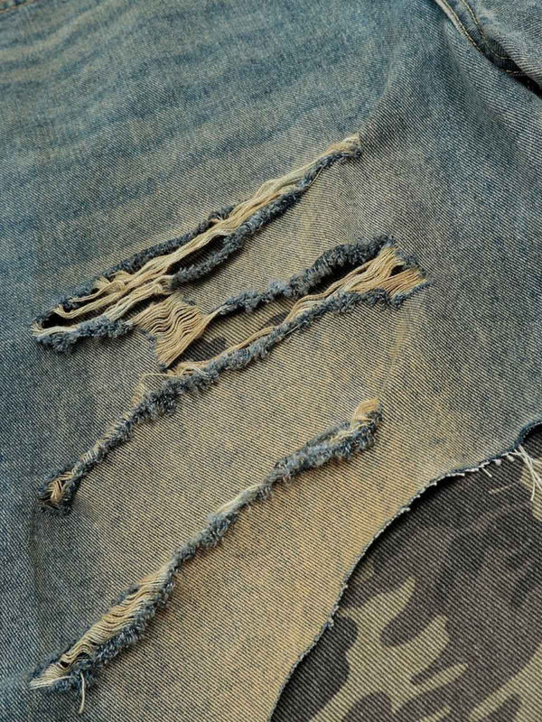 Jorts Camo Distressed