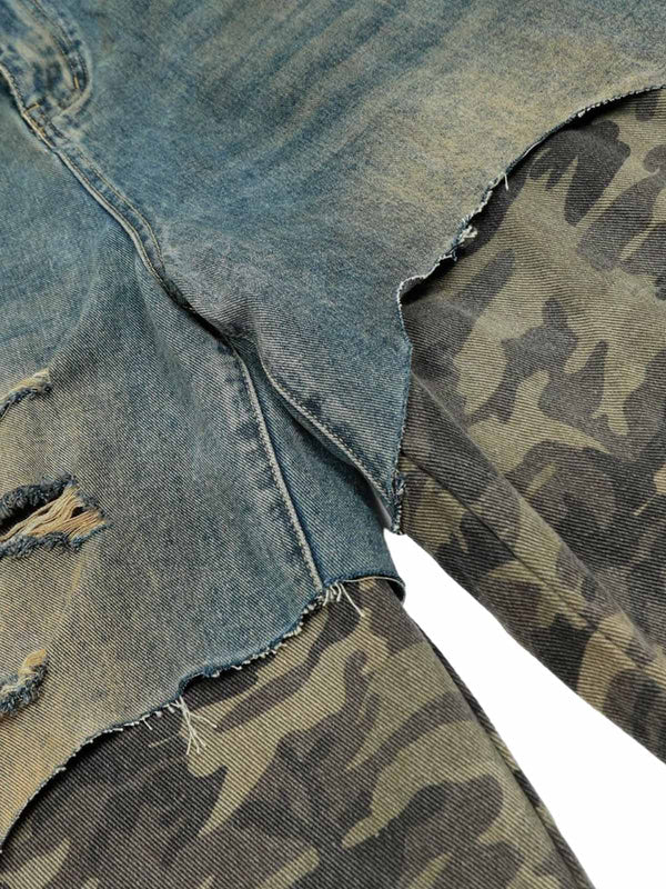 Jorts Camo Distressed